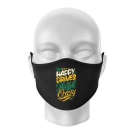 Masca personalizata reutilizabila be happy negru