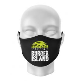 Masca personalizata reutilizabila burger island negru