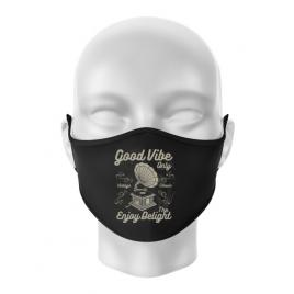 Masca personalizata reutilizabila good vibe only negru