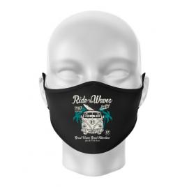 Masca personalizata reutilizabila ride the waves negru