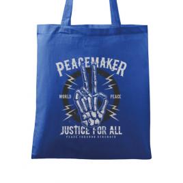 Sacosa din panza peace maker albastru regal
