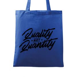 Sacosa din panza quality not quantity albastru regal