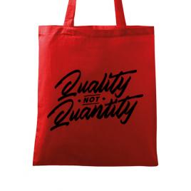 Sacosa din panza quality not quantity rosu