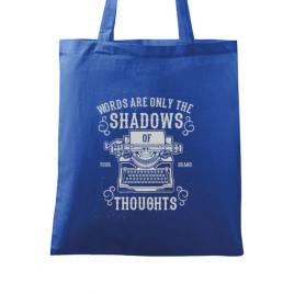 Sacosa din panza shadows of thoughts albastru regal