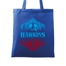 Sacosa din panza welcome to hawkins albastru regal