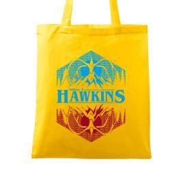 Sacosa din panza welcome to hawkins galben