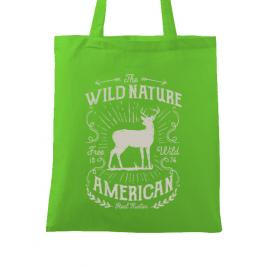 Sacosa din panza wild nature verde mar