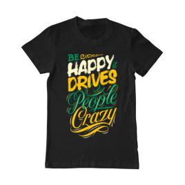 Tricou adler barbat be happy negru