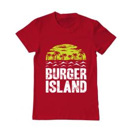 Tricou adler barbat burger island rosu