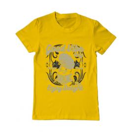 Tricou adler barbat good vibe only galben