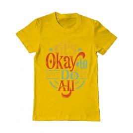 Tricou adler barbat its ok galben