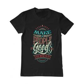 Tricou adler barbat make people feel good negru