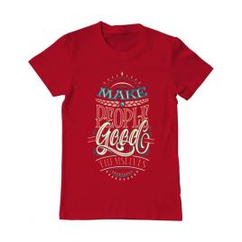Tricou adler barbat make people feel good rosu