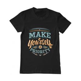 Tricou adler barbat make yourself a priority negru