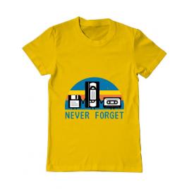 Tricou adler barbat never forget galben