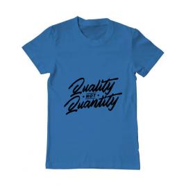 Tricou adler barbat quality not quantity albastru azuriu