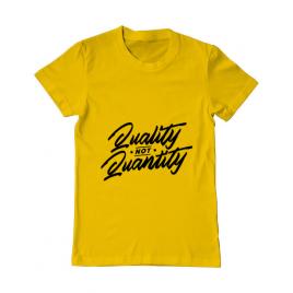 Tricou adler barbat quality not quantity galben