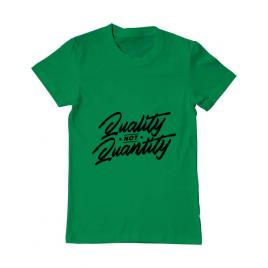 Tricou adler barbat quality not quantity verde mediu