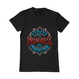 Tricou adler barbat strive for progress not perfection negru