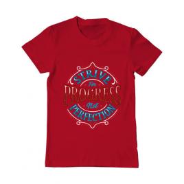 Tricou adler barbat strive for progress not perfection rosu