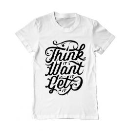 Tricou adler barbat think it alb