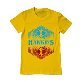 Tricou adler barbat welcome to hawkins galben