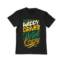 Tricou adler copil be happy negru