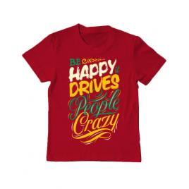 Tricou adler copil be happy rosu