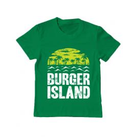 Tricou adler copil burger island verde mediu