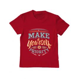 Tricou adler copil make yourself a priority rosu