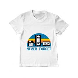 Tricou adler copil never forget alb