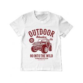Tricou adler copil outdoor adventure alb