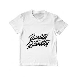 Tricou adler copil quality not quantity alb
