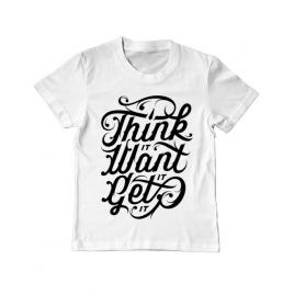 Tricou adler copil think it alb
