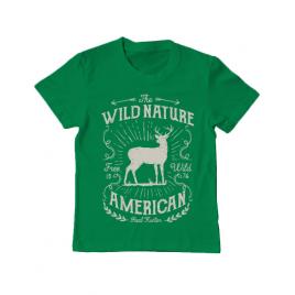 Tricou adler copil wild nature verde mediu