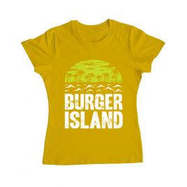 Tricou adler dama burger island galben
