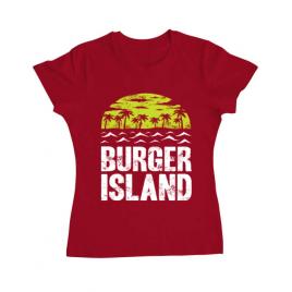 Tricou adler dama burger island rosu