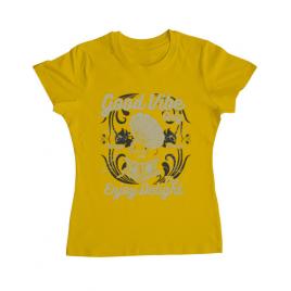 Tricou adler dama good vibe only galben