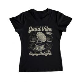 Tricou adler dama good vibe only negru