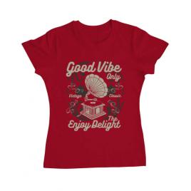 Tricou adler dama good vibe only rosu