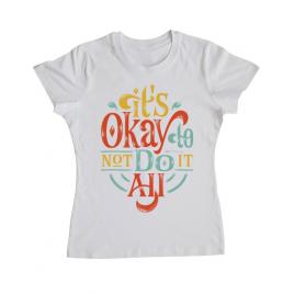 Tricou adler dama its ok alb