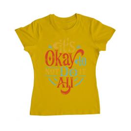 Tricou adler dama its ok galben
