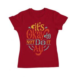 Tricou adler dama its ok rosu