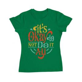 Tricou adler dama its ok verde mediu