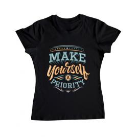 Tricou adler dama make yourself a priority negru