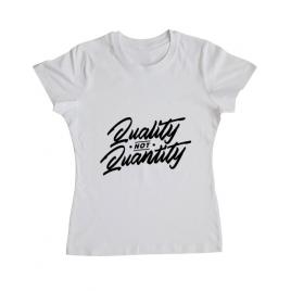 Tricou adler dama quality not quantity alb