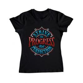 Tricou adler dama strive for progress not perfection negru