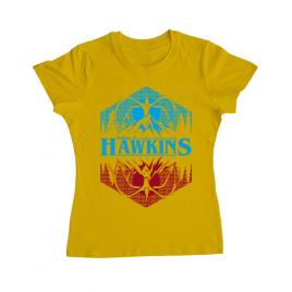 Tricou adler dama welcome to hawkins galben
