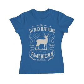 Tricou adler dama wild nature albastru azuriu