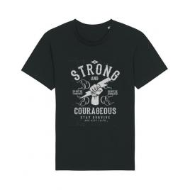 Tricou stanley stella barbat be strong and courageous negru